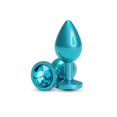 nsnovelties Rear Assets Medium Iridescent Teal Anal Plug - NSN-0968-17
