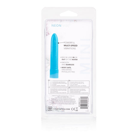 CalExotics Mini Neon Multi-Speed Vibe, 4.5 Inch — Blue - SE0542122