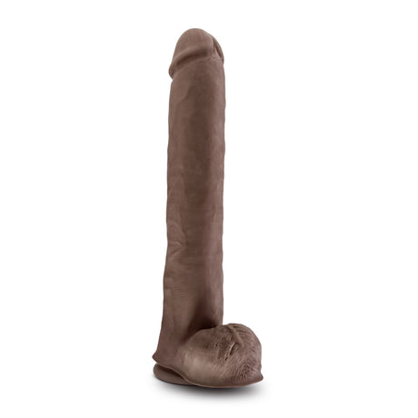 Blush 14 Inch Dual Density Dildo — Chocolate - BL-26646