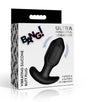 XR Brands Bumpy Vibrating Silicone Butt Plug — Black - BNG-AH886