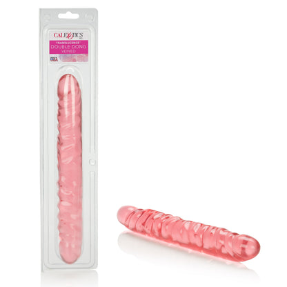 Translucence 12 Inches Veined Double Dong - Pink by CalExotics