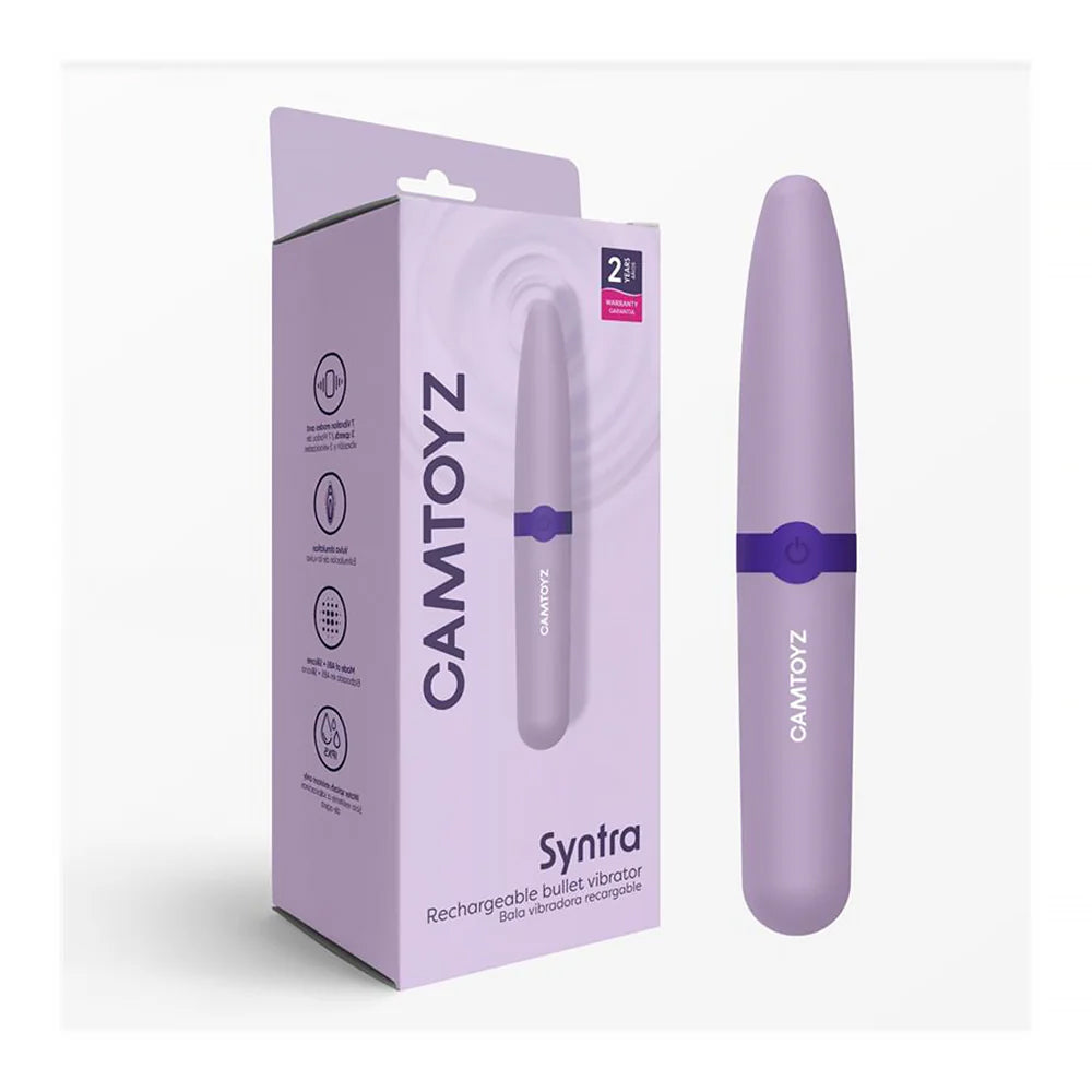 Camtoyz Rechargeable Bullet Vibrator — Purple - CT-JVB-1141S