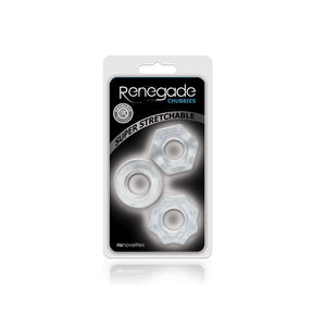 nsnovelties Renegade Chubbies Stackable Elastic Rings, Clear - NSN1111-11