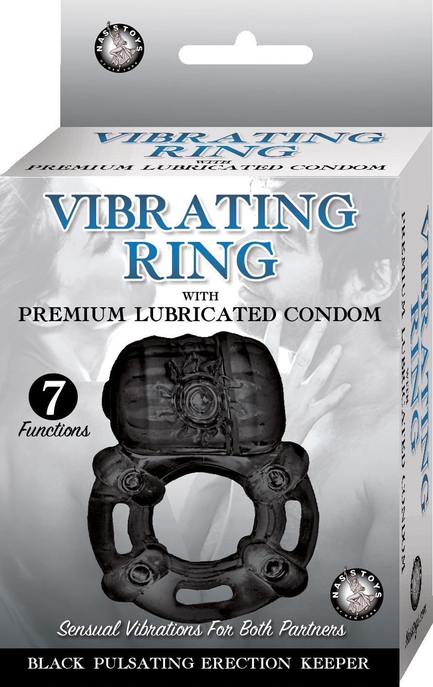 Vibrating Ring Black Pulsating Erection Keeper - Black by Nasstoys