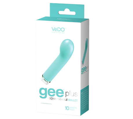 VeDO Gee Plus Rechargeable Mini Vibe, Tease Me Turquoise - VI-M0601