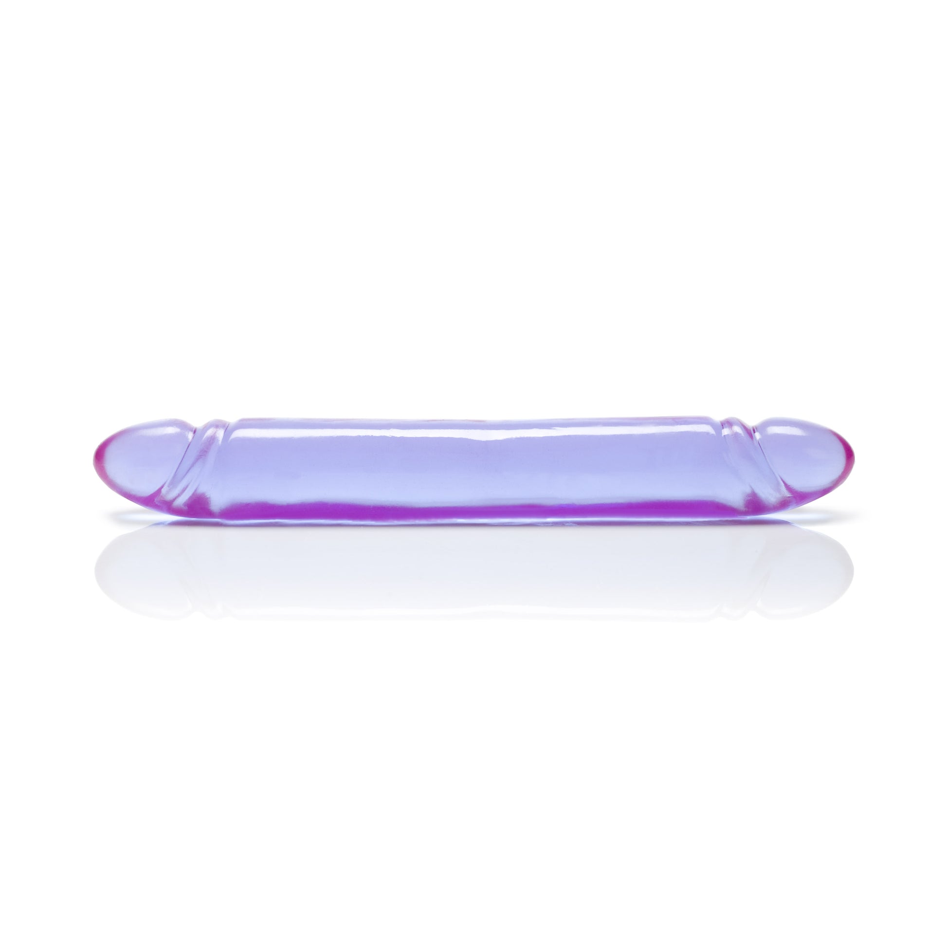 Reflective Gel Smooth Double Dong - Purple by CalExotics