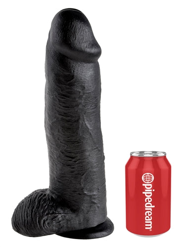 King Cock 12 Inch Cock With Balls - Black by Pipedream