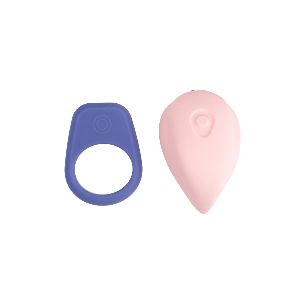 LUXUS Couples Vibrator Set — Clitoral Vibrator (Pink) & Magnetic Ring (Purple) - KR6591