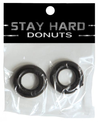 SI Novelties Stay Hard Donuts 2-Pack — Black - SI-95002