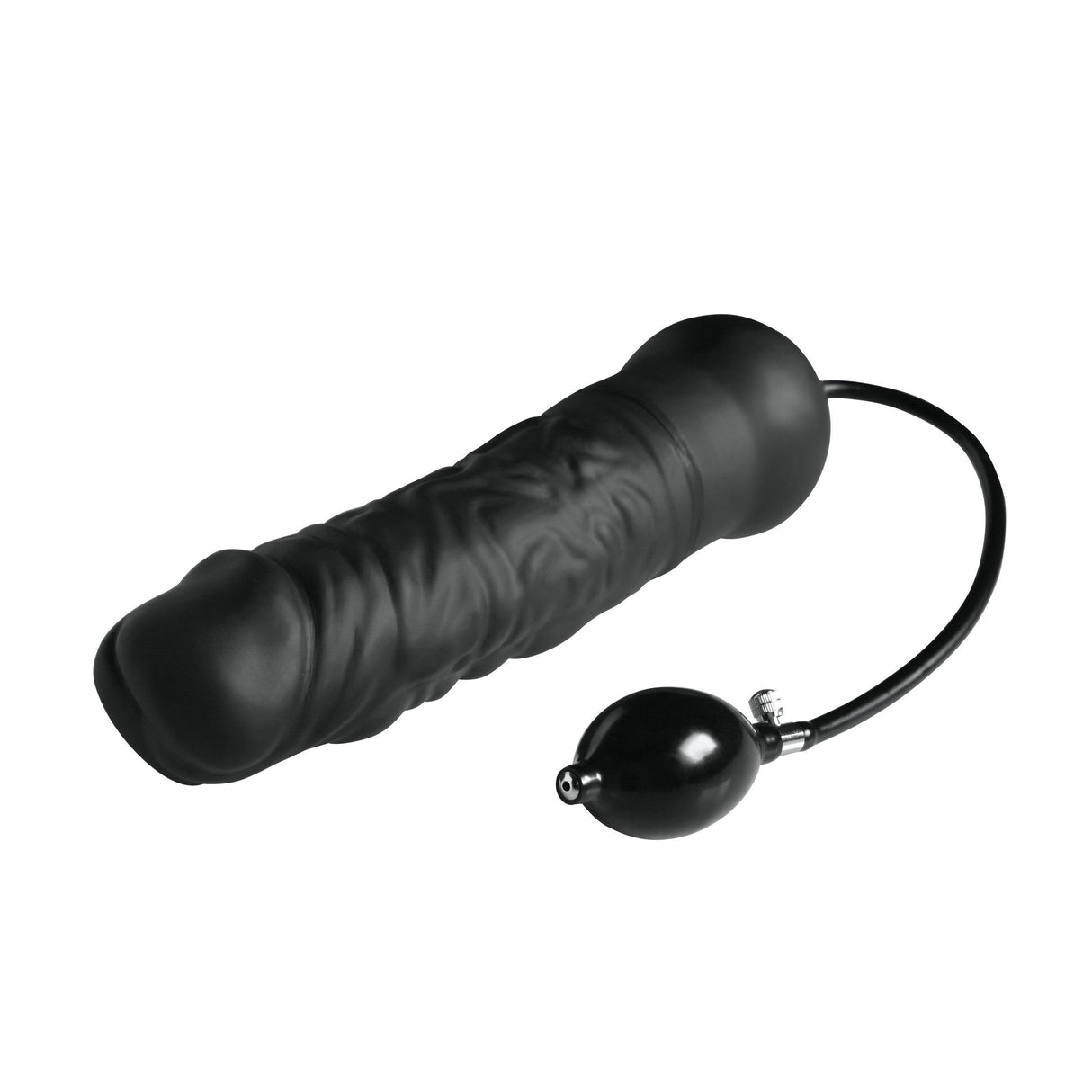 Master Series Leviathan Giant Inflatable Silicone Dildo — Black, 13.5–14.5 in - MS-AB524