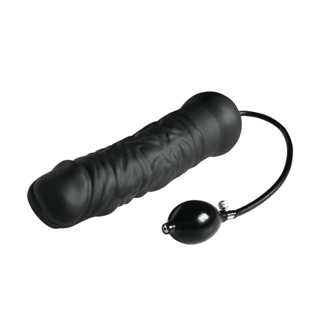 Master Series Leviathan Giant Inflatable Silicone Dildo — Black, 13.5–14.5 in - MS-AB524