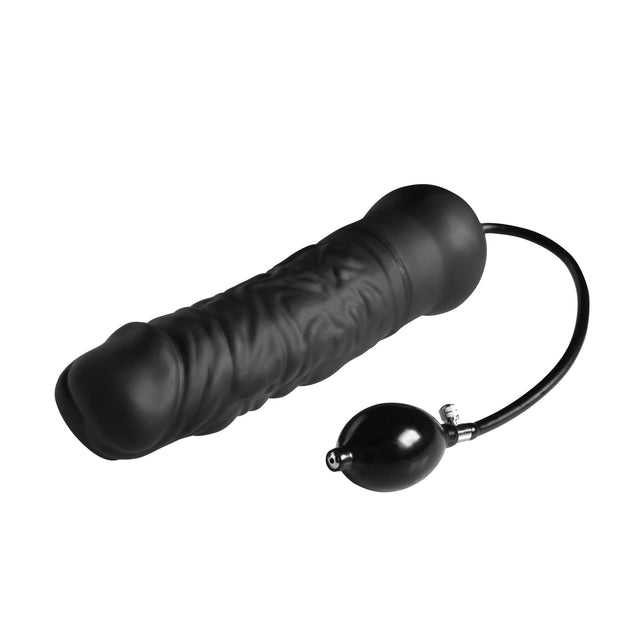 Master Series Leviathan Giant Inflatable Silicone Dildo — Black, 13.5–14.5 in - MS-AB524