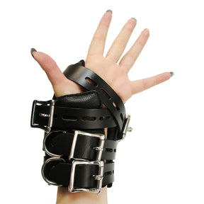 Strict Leather Four-Buckle Suspension Cuffs, Black — Pair, Fits 5–8 in - 811847017966