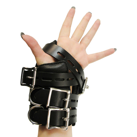 Strict Leather Four-Buckle Suspension Cuffs, Black — Pair, Fits 5–8 in - 811847017966