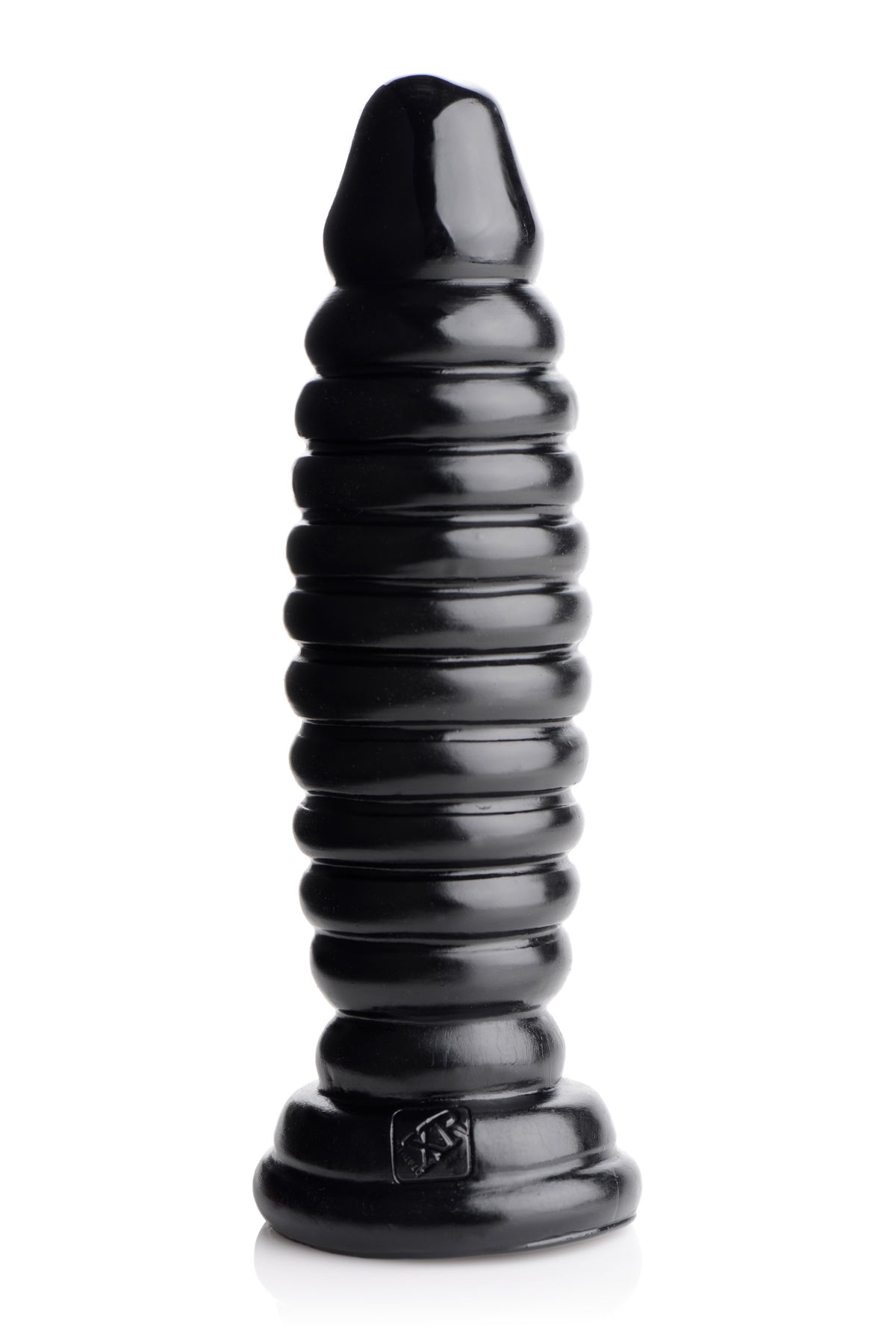 Master Series Obsession 11 Anal Plug — 7-inch Black PVC - MS-AC564