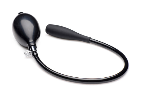 Frisky Inflatable Stimulator — Petite Latex Anal Plug, Black - 848518004413