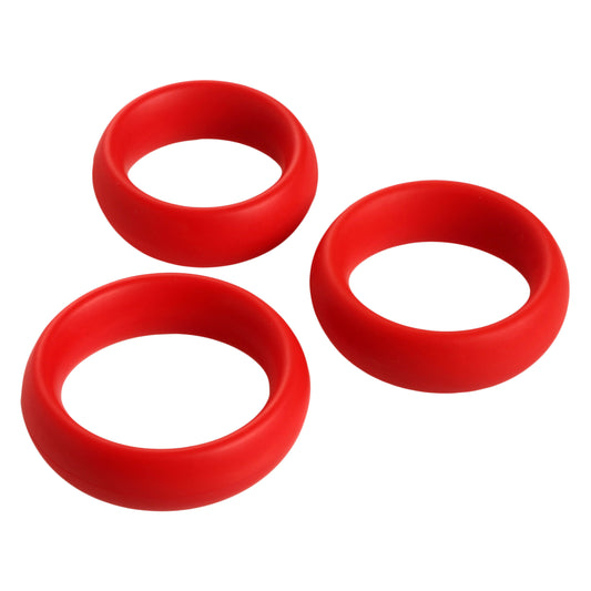 3 Piece Silicone Cock Ring Set - by Trinity Vibes