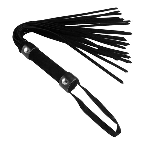Frisky Short Vegan Leather Flogger — 15.75 in, Red & Black - 848518007001