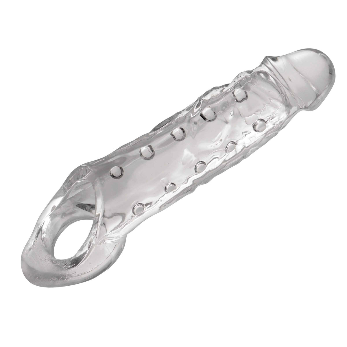 Size Matters Clearly Ample Penis Enhancer Sheath — Clear TPR, 8.75 in - SM-AD288