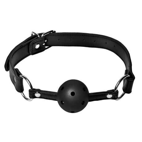 Frisky Breathable Ball Gag with 1.8in PVC Ball, Adjustable PU Strap - 848518008282