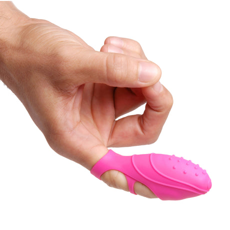 Frisky Bang Her Silicone G-Spot Finger Vibe, Pink — 3 in - FR-AD875