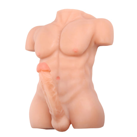 SexFlesh Chiseled Chad Male Love Doll with 8in Textured Dildo - 848518015433