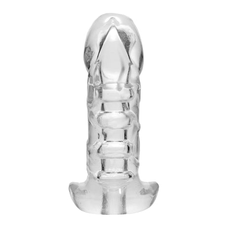 Master Series Girth Enhancing Stroker Sleeve — Clear TPR, 7.5 in - 848518017420