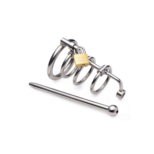 Gates of Hell Stainless Steel Adjustable Cum Through Sound Cage by Master Series