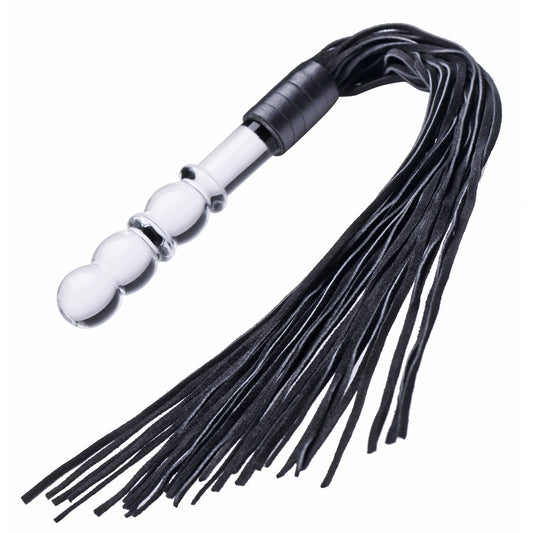 Prisms Erotic Glass Lingam Flogger — Glass Dildo, 26-inch Black - 848518018854