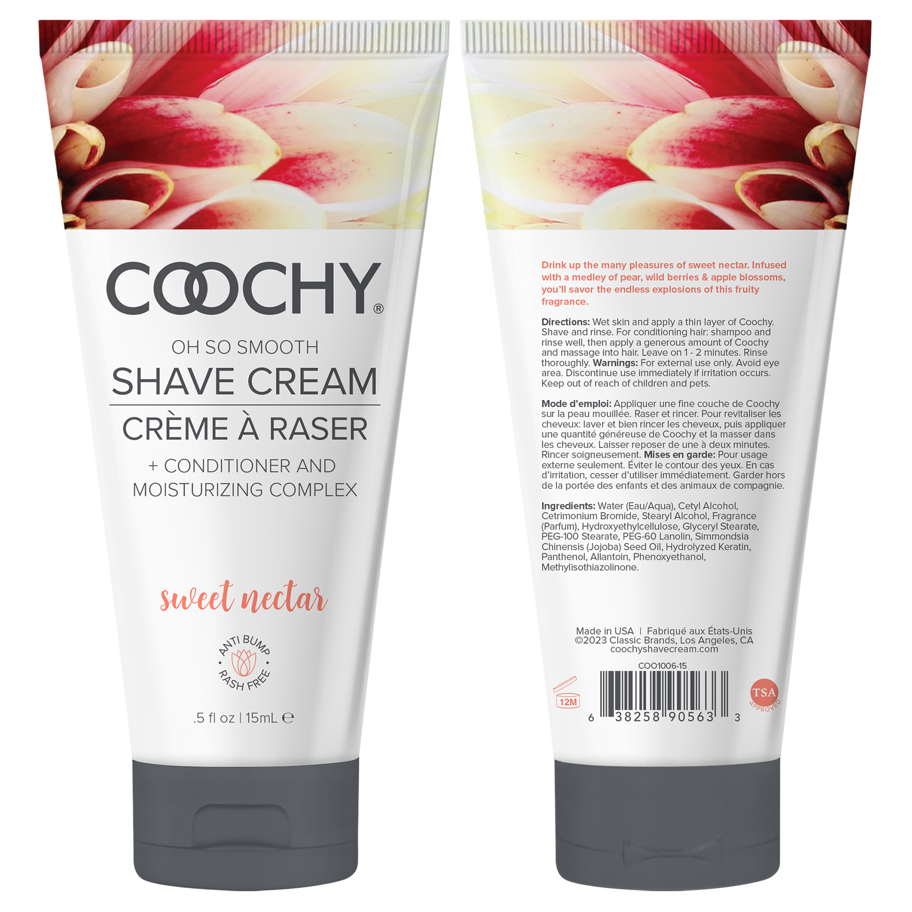 Coochy Shave Cream - SWEET NECTAR tube .5oz | 15mL by Coochy