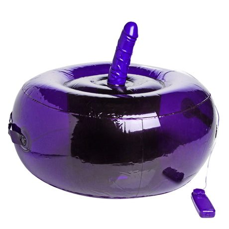 Frisky Sit-and-Ride Inflatable Vibrating Seat, Purple, 10 in - 848518022387