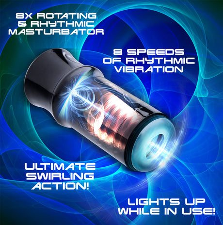 LoveBotz Beat It 8X Rotating & Rhythmic Rechargeable Masturbator - LB-AE750