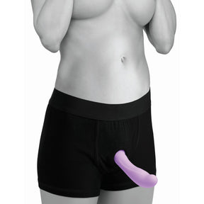 Strap U Mod Boxer Brief Strap-On Harness with Built-In O-Ring (Black, ML) - SU-AE810ML