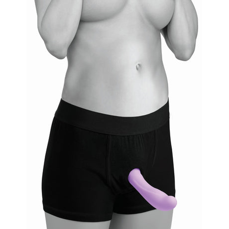 Strap U Mod Boxer Brief Strap-On Harness with Built-In O-Ring (Black, ML) - SU-AE810ML