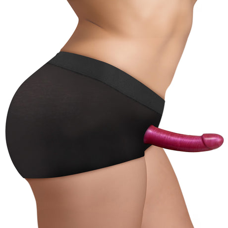 Strap U Mod Boxer Brief Strap-On Harness with Built-In O-Ring (Black, ML) - SU-AE810ML