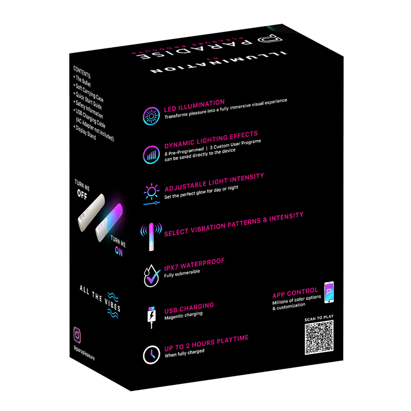 Illumination by Paradise The Bullet — App-Enabled RGB Bullet Vibrator - PR5441