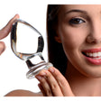 Prisms Erotic Glass Molten Wide Glass Butt Plug, Clear, 2.5 in - 848518024633