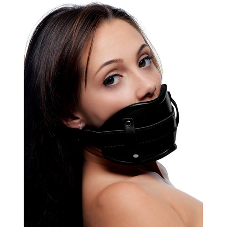 STRICT Cock-Head Silicone Mouth Gag — Black, Adjustable Strap - 848518024961