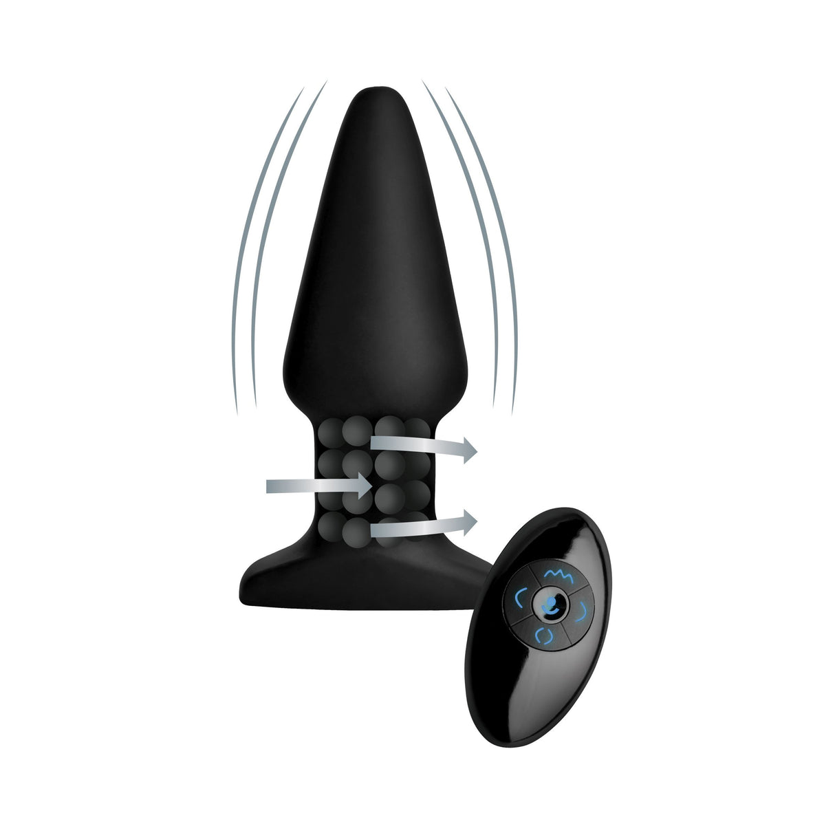 Rimmers Model R Smooth Rimming Plug with Remote, Black - RM-AF483