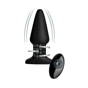Rimmers Model R Smooth Rimming Plug with Remote, Black - RM-AF483