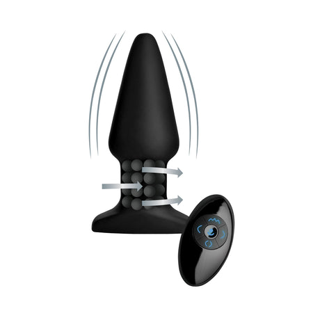 Rimmers Model R Smooth Rimming Plug with Remote, Black - RM-AF483