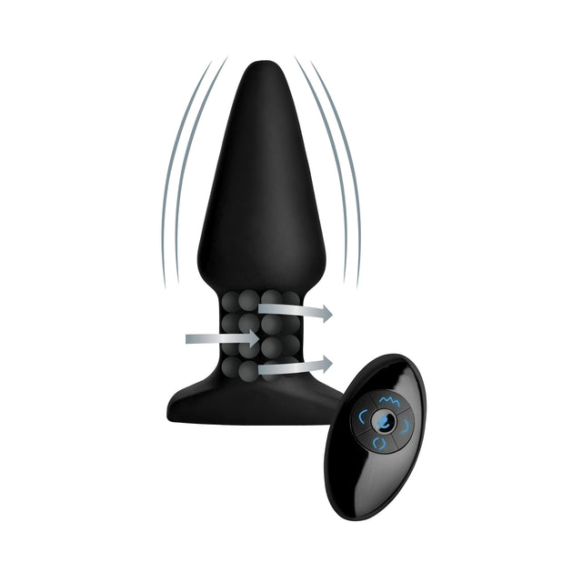 Rimmers Model R Smooth Rimming Plug with Remote, Black - RM-AF483