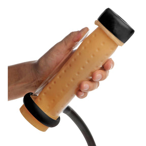 LoveBotz Milker Cylinder Attachment — Textured Sleeve, 9.5 in - 848518028464