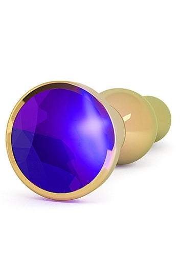 Rich R4 Gold Metal Plug - 4.8 Inch - Dark Purple Sapphire by Shots Rich