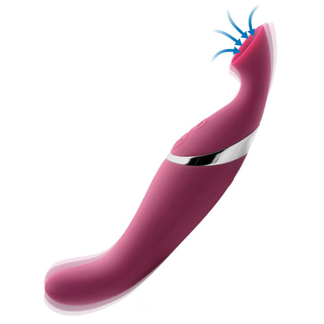 Shegasm Intense 2‑in‑1 Clit Stimulator & G‑Spot Vibrator — Purple - INM-AF599