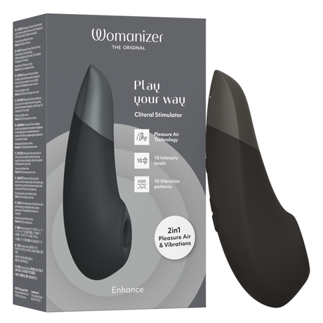 Womanizer Enhance 2‑in‑1 Clitoral Stimulator — Black - WZ2999
