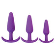 Gossip Rump Rockers 3-Piece Silicone Anal Plug Set, Purple - CN-0104-04-40