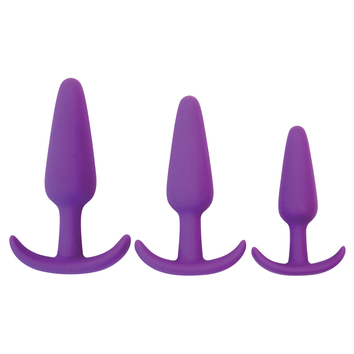 Gossip Rump Rockers 3-Piece Silicone Anal Plug Set, Purple - CN-0104-04-40
