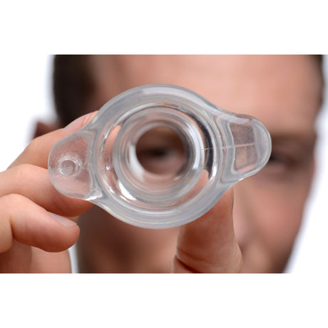 Master Series Gape Glory Hollow Anal Plug — Large, Clear TPE - MS-AF816-LARGE