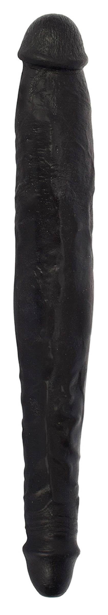 Jock 13-Inch Tapered Double Dong — Black PVC, Dual-Ended - 642610430763